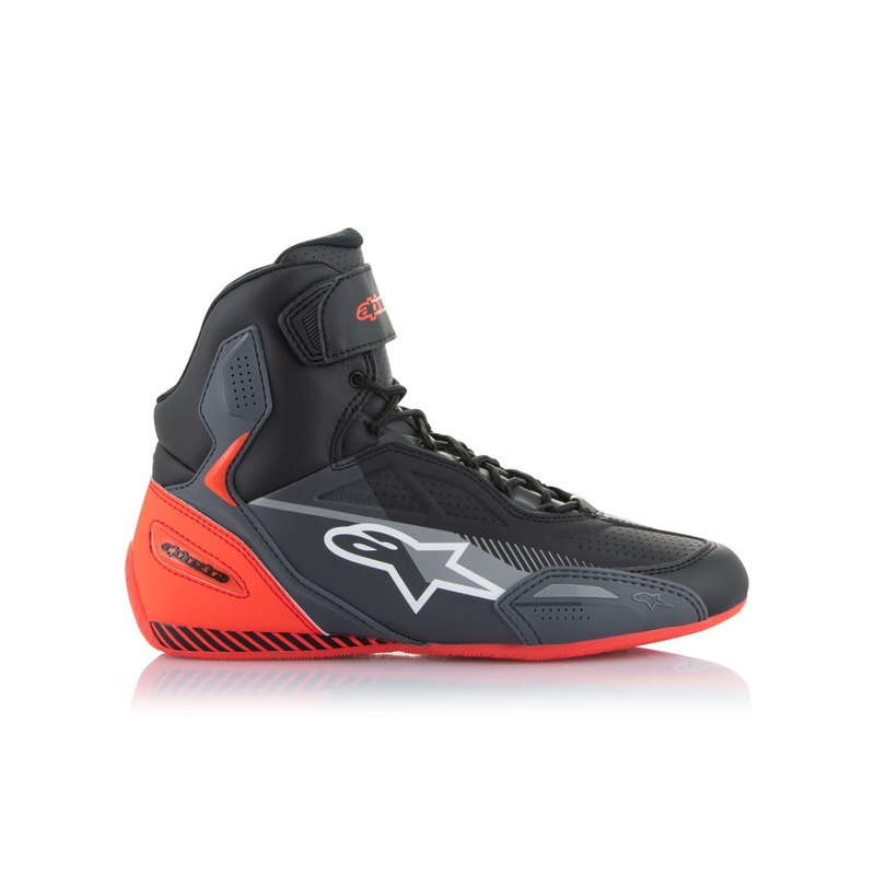 Alpinestars Faster-3 motoros csizma fekete-szürke-fluo piros