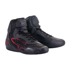 Alpinestars Faster-3 Rideknit motoros csizma fekete-sötétszürke-piros