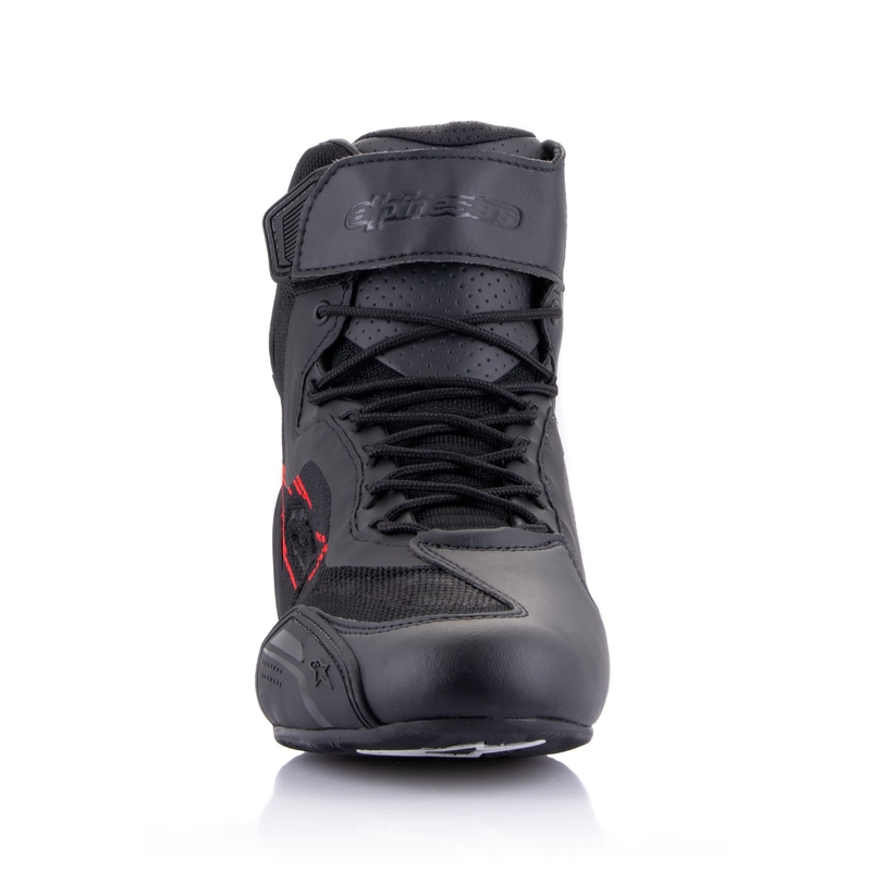 Alpinestars Faster-3 Rideknit motoros csizma fekete-sötétszürke-piros