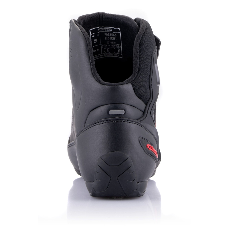 Alpinestars Faster-3 Rideknit motoros csizma fekete-sötétszürke-piros