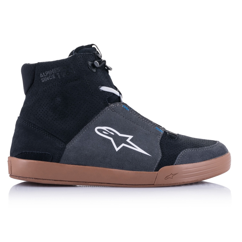 Alpinestars Chrome motorkerékpár csizma fekete-szürke-barna-kék