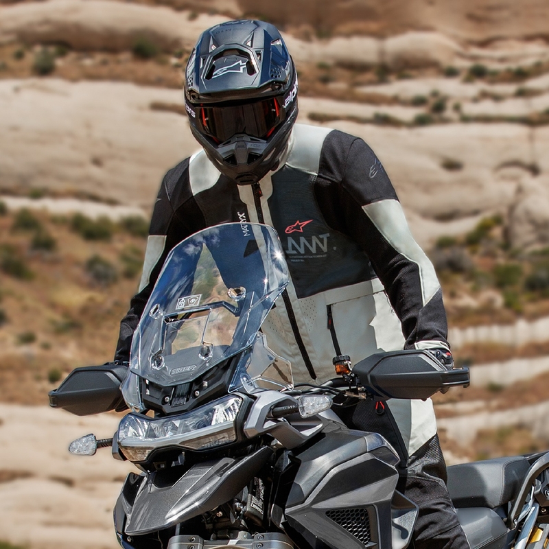 Alpinestars Amt 7 Air motoros kabát világos szürke-fekete
