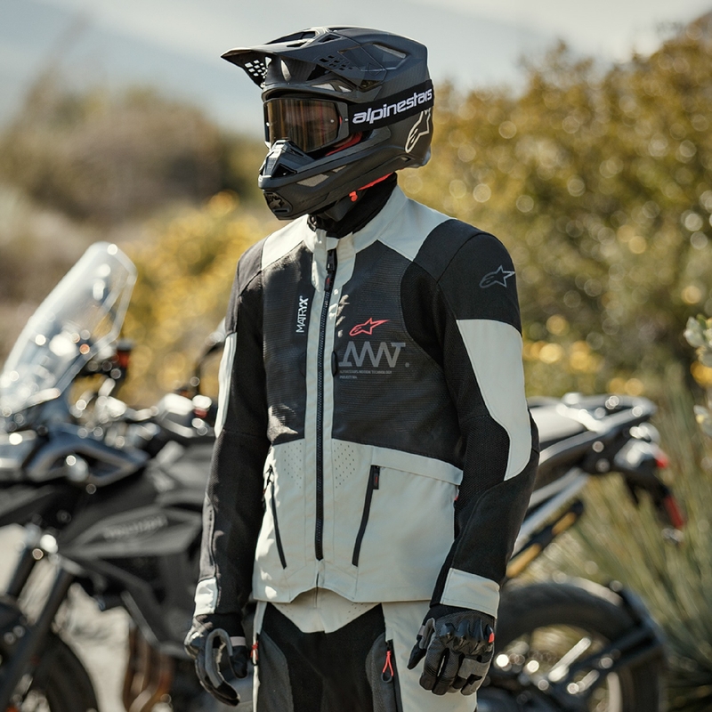 Alpinestars Amt 7 Air motoros kabát világos szürke-fekete