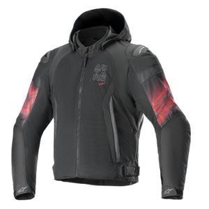 Alpinestars Zaca Air Venom Waterproof motoros kabát fekete-fluo piros