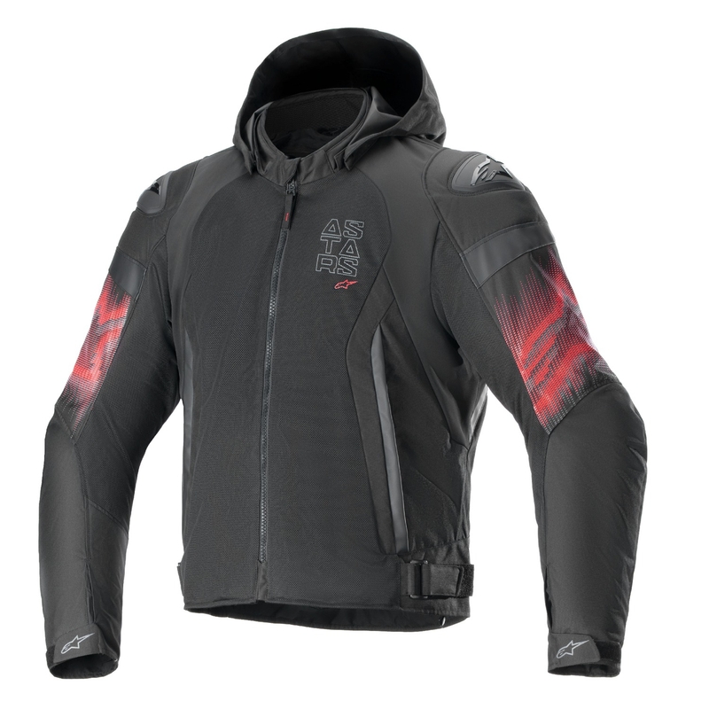 Alpinestars Zaca Air Venom Waterproof motoros kabát fekete-fluo piros