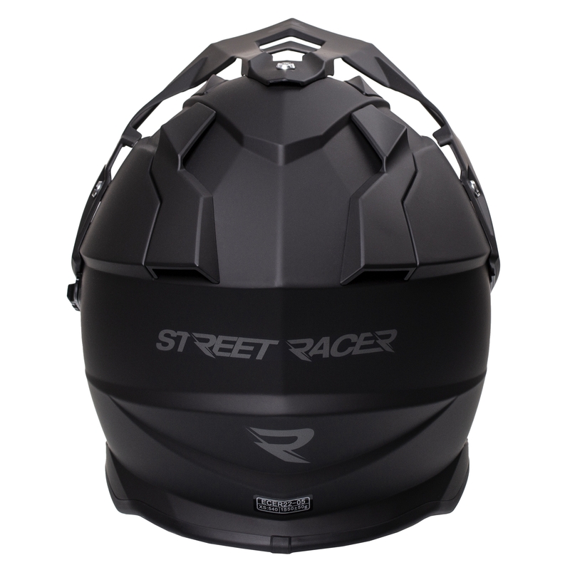Street Racer Tracker enduro bukósisak fekete matt - II. minőség