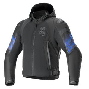 Alpinestars Zaca Air Venom Waterproof motoros kabát fekete-fluo kék