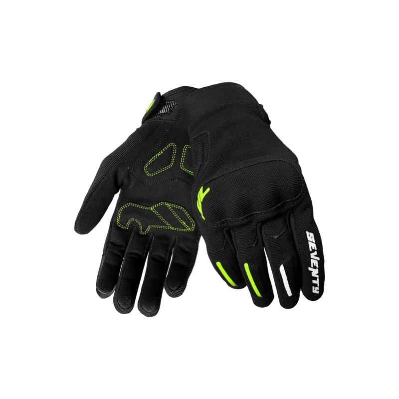 Seventy Degrees SD-C42 Asphalt női motoros kesztyű fekete-fluo sárga