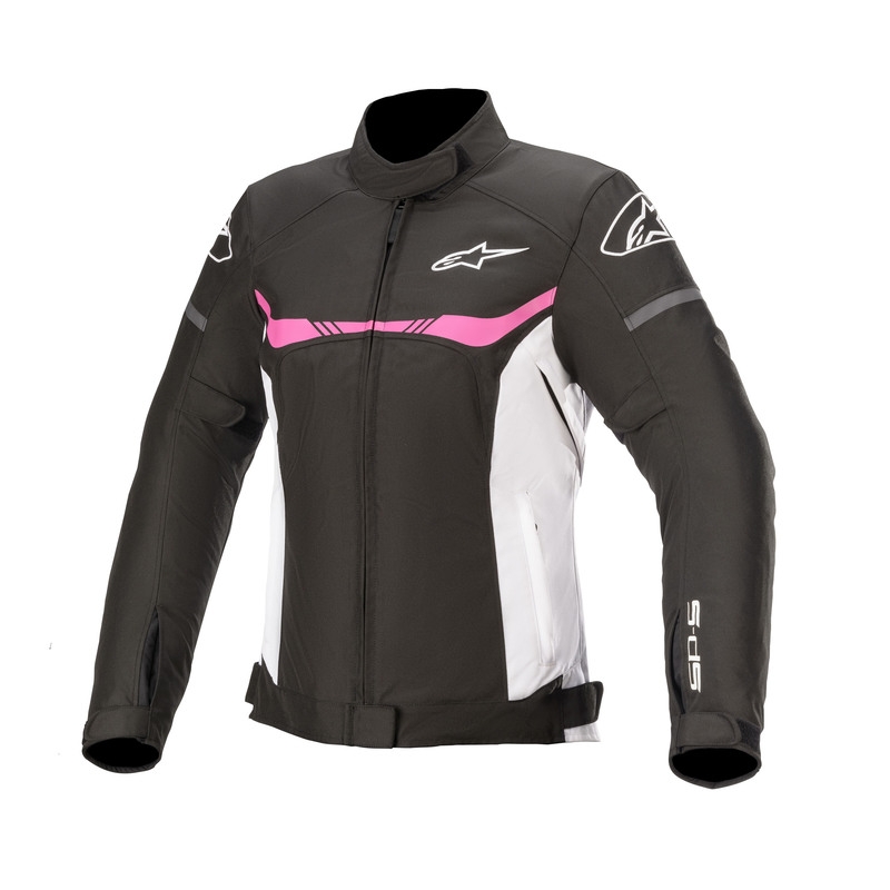 Alpinestars Stella T-SPS Waterproof női motoros kabát fekete-fehér-rózsaszín