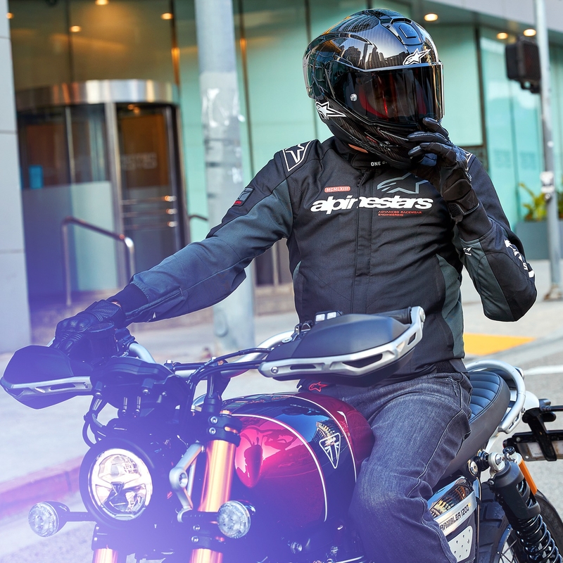 Alpinestars Monza Sport motoros kabát fekete-szürke-piros-fehér