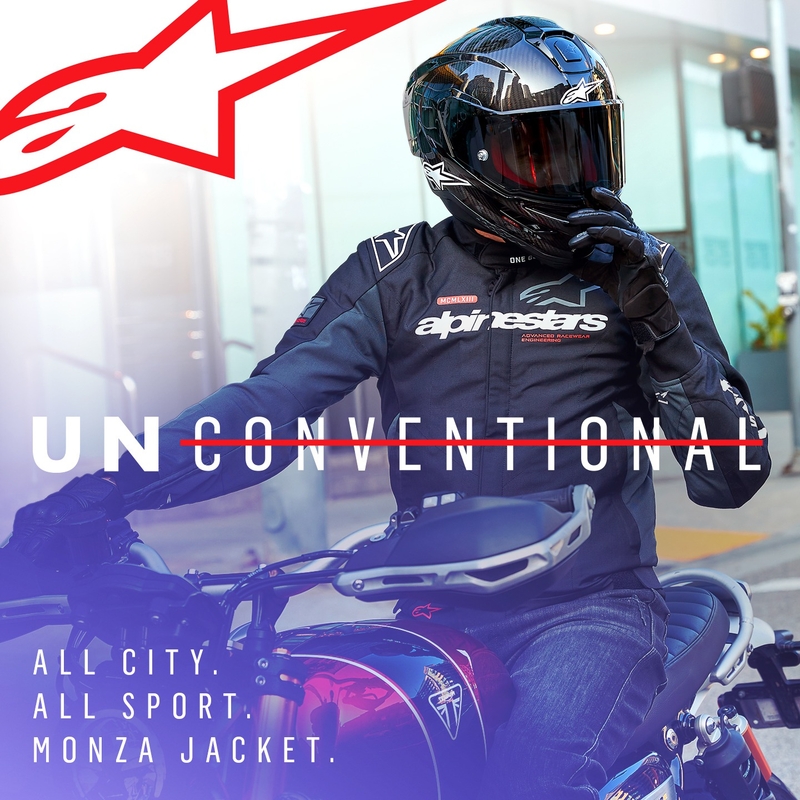 Alpinestars Monza Sport motoros kabát fekete-szürke-piros-fehér