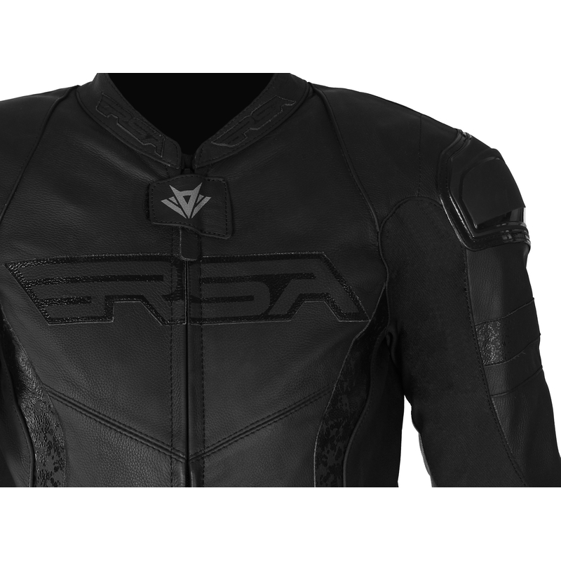 RSA Imola 2 kétrészes motoros bőrkombi fekete - II. minőség