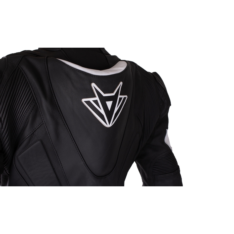 RSA GPX 2 kétrészes motoros bőrkombi fekete-fehér - II. minőség