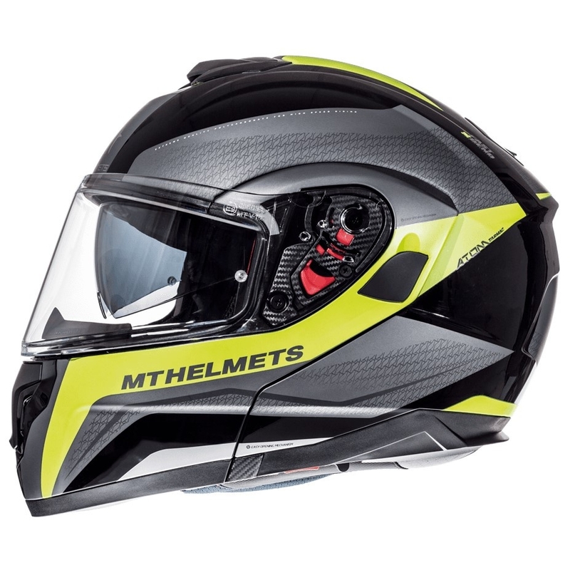 MT Atom Tarmac felnyitható bukósisak matt fekete-neon sárga kiárusítás