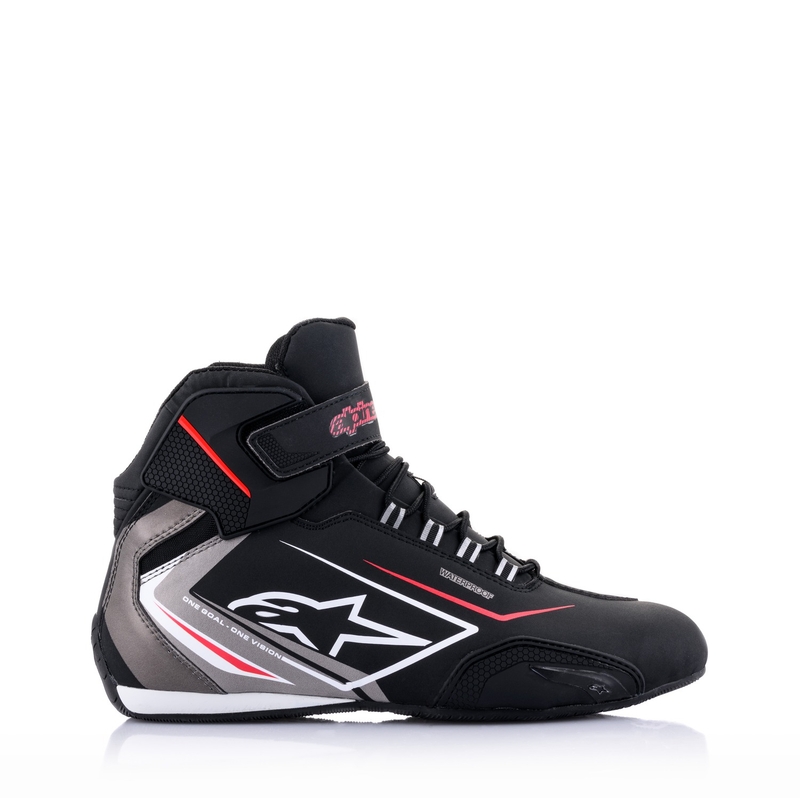 Alpinestars Sektor Waterproof motoros cipő fekete-fehér-szürke