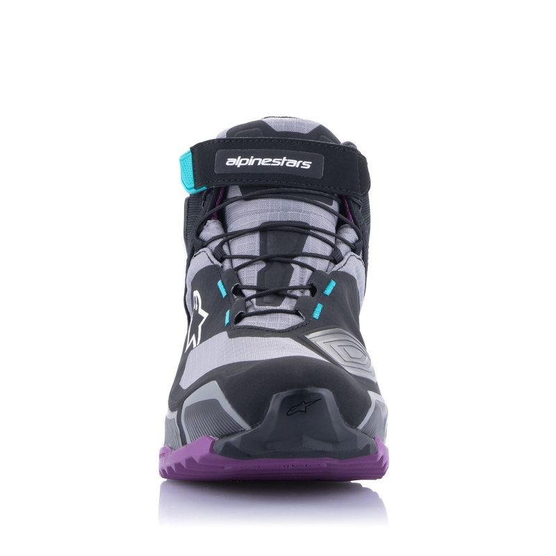 Alpinestars Stella CR-X Drystar női motoros cipő fekete-szürke-lila-türkiz