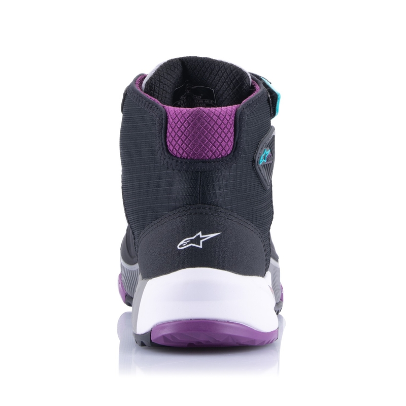 Alpinestars Stella CR-X Drystar női motoros cipő fekete-szürke-lila-türkiz