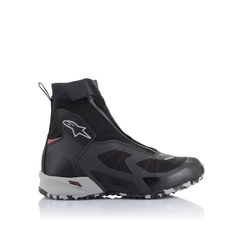 Alpinestars CR-8 Gore-Tex motorkerékpár csizma fekete-szürke-piros
