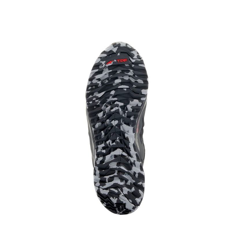 Alpinestars CR-8 Gore-Tex motorkerékpár csizma fekete-szürke-piros