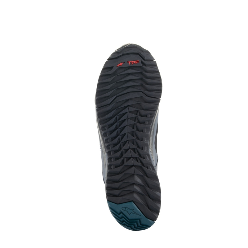 Alpinestars CR-8 Gore-Tex motorkerékpár csizma fekete-szürke-kék