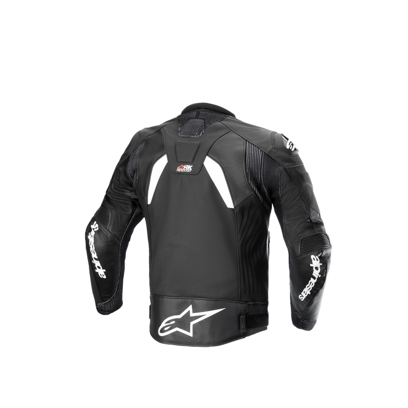 Alpinestars GP Plus R 4 Rideknit bőr motorkerékpár kabát fekete-fehér