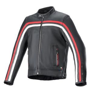 Alpinestars Dyno motoros bőrkabát fekete-piros-bézs