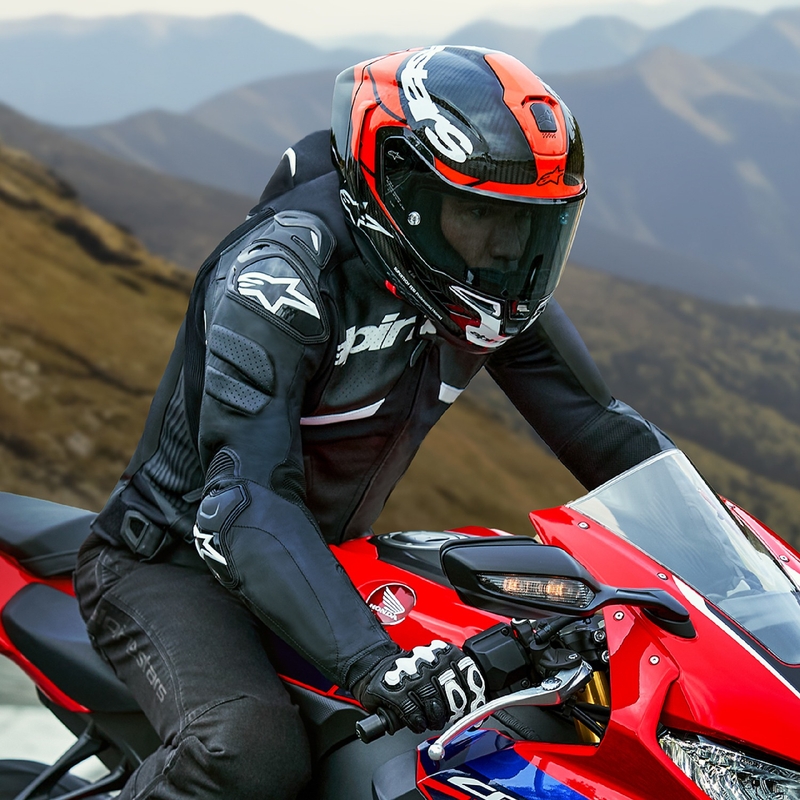 Alpinestars Atem 5 bőr motoros kabát fekete-fehér