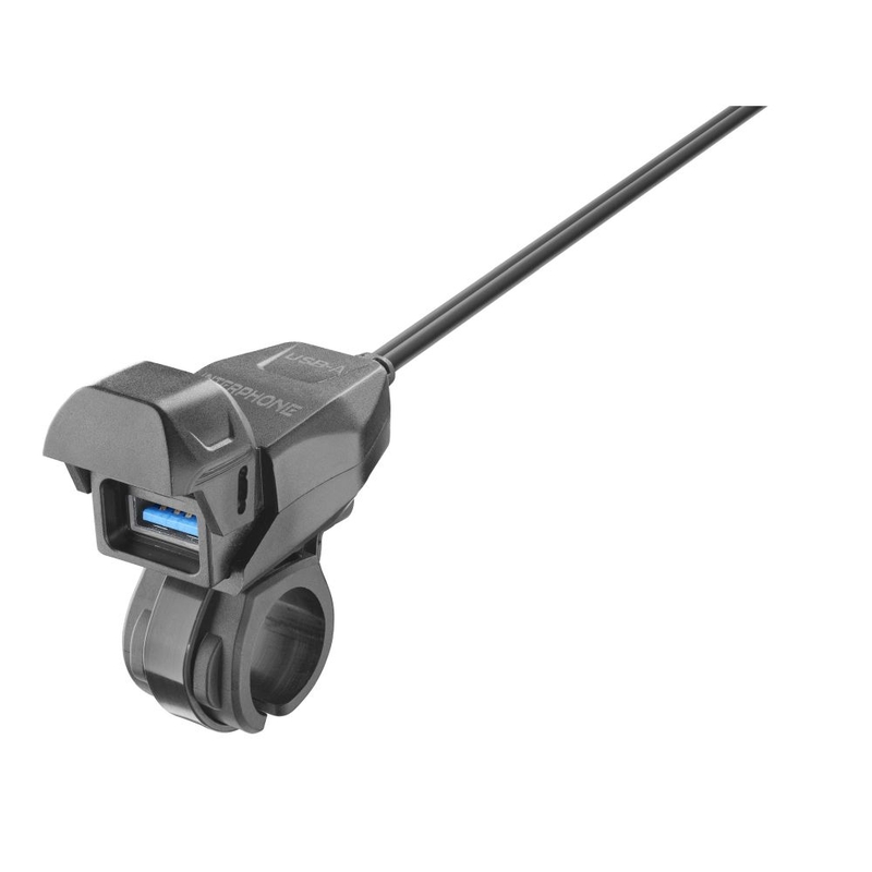 Interphone töltő motorkerékpár kormányrra USB-A
