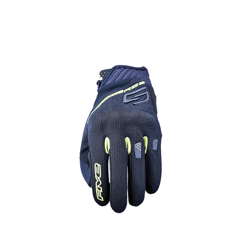 FIVE RS3 EVO Airflow motorkerékpár kesztyű fekete-fluo sárga