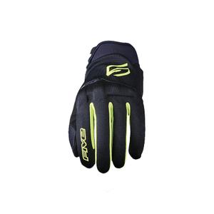 FIVE Globe EVO motorkerékpár kesztyű fekete-fluo sárga
