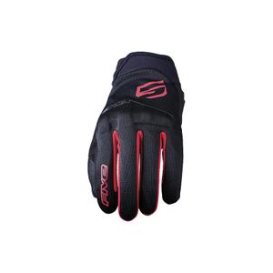 FIVE Globe EVO motorkerékpár kesztyű fekete-piros