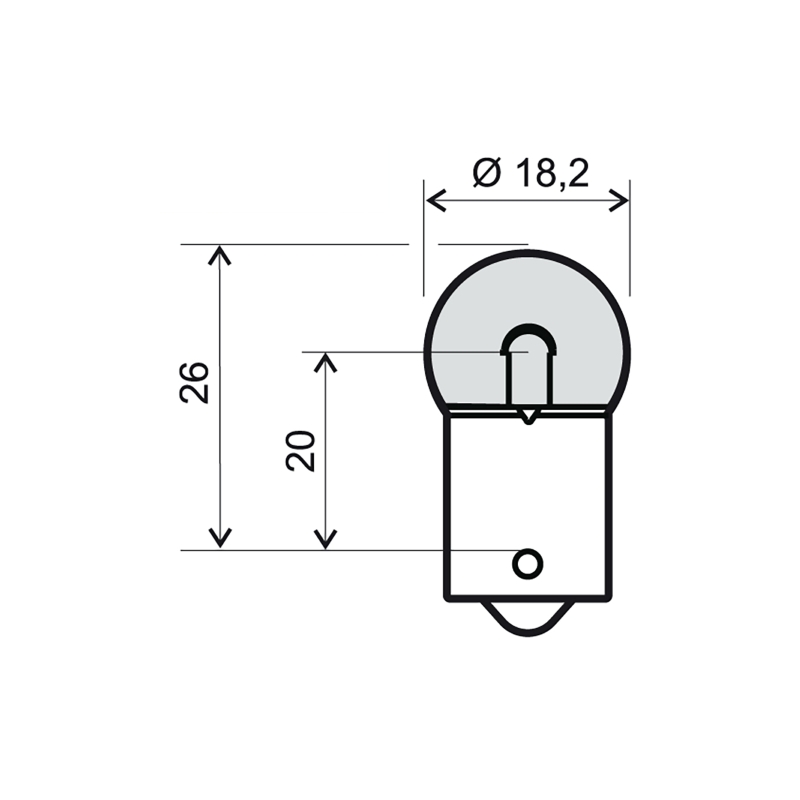 Lamp RMS 12V 10W BA15S