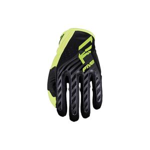 FIVE MXF3 EVO motocross kesztyű fekete-fluo sárga
