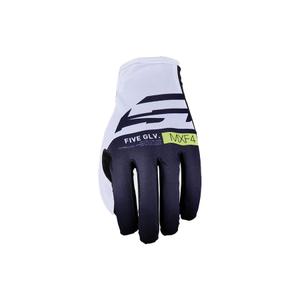 FIVE MXF4 motokrossz kesztyű fehér-kék-fluo sárga