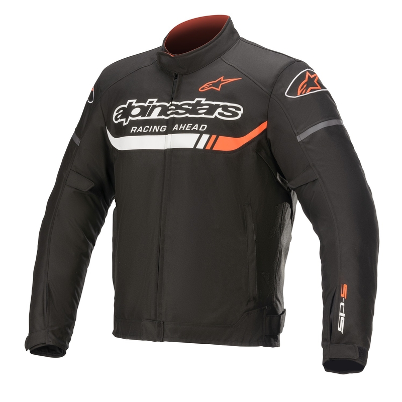 Alpinestars T-SP S Ignition Waterproof motoros kabát fekete-fehér-fluo piros