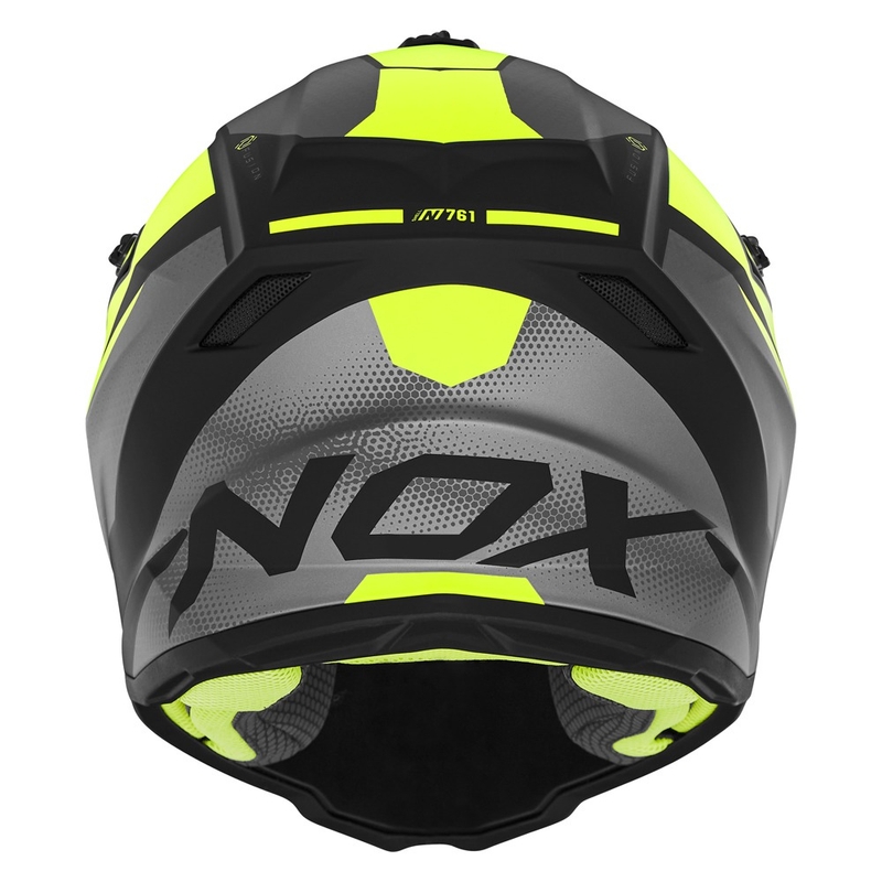 NOX N761 MX gyerek motokrossz bukósisak fluo sárga-fekete-szürke
