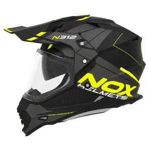 NOX N312 Drone enduro bukósisak matt fekete-sárga