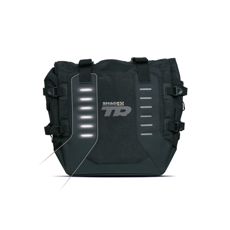 Complete set of SHAD TERRA TR40 adventure saddlebags and SHAD TERRA aluminium 55L topcase, including mounting kit SHAD Voge 650DS / 650DSX