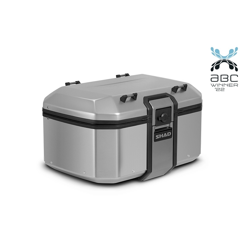 Complete set of SHAD TERRA TR40 adventure saddlebags and SHAD TERRA aluminium 55L topcase, including mounting kit SHAD CF Moto 800MT