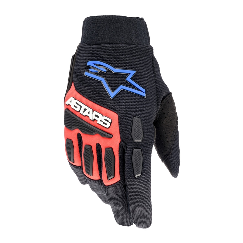 Alpinestars Full Bore XT motocross kesztyű fekete-piros-kék-fehér