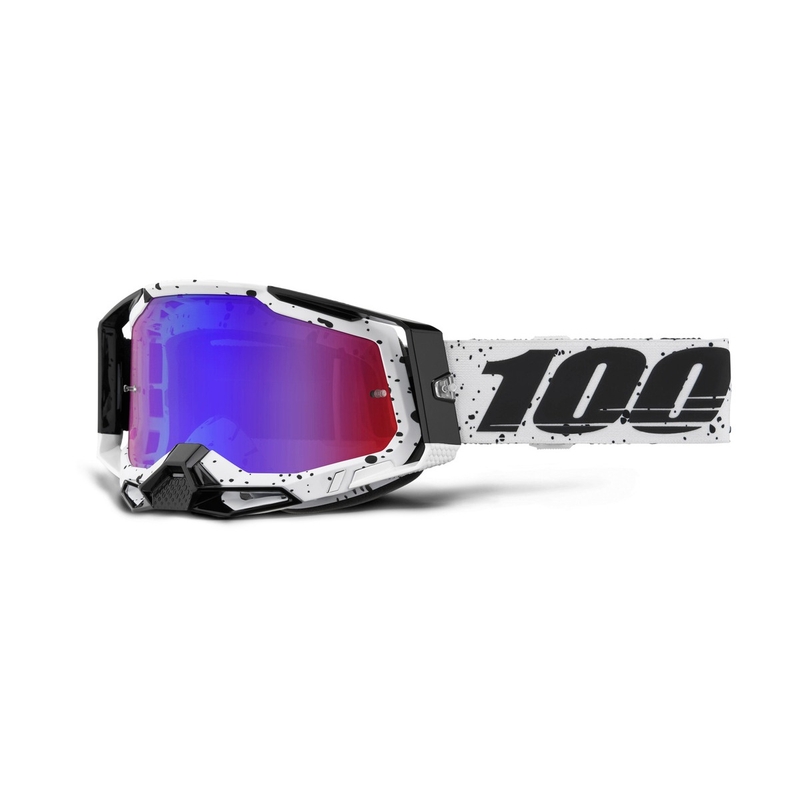 100% RACECRAFT 2 Trinity motocross szemüveg piros-kék plexi