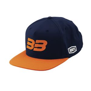 100% BB33 Snapback siltes sapka kék-narancssárga
