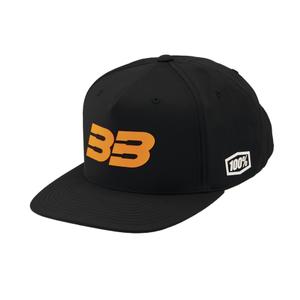 100% BB33 Snapback siltes sapka fekete-narancssárga