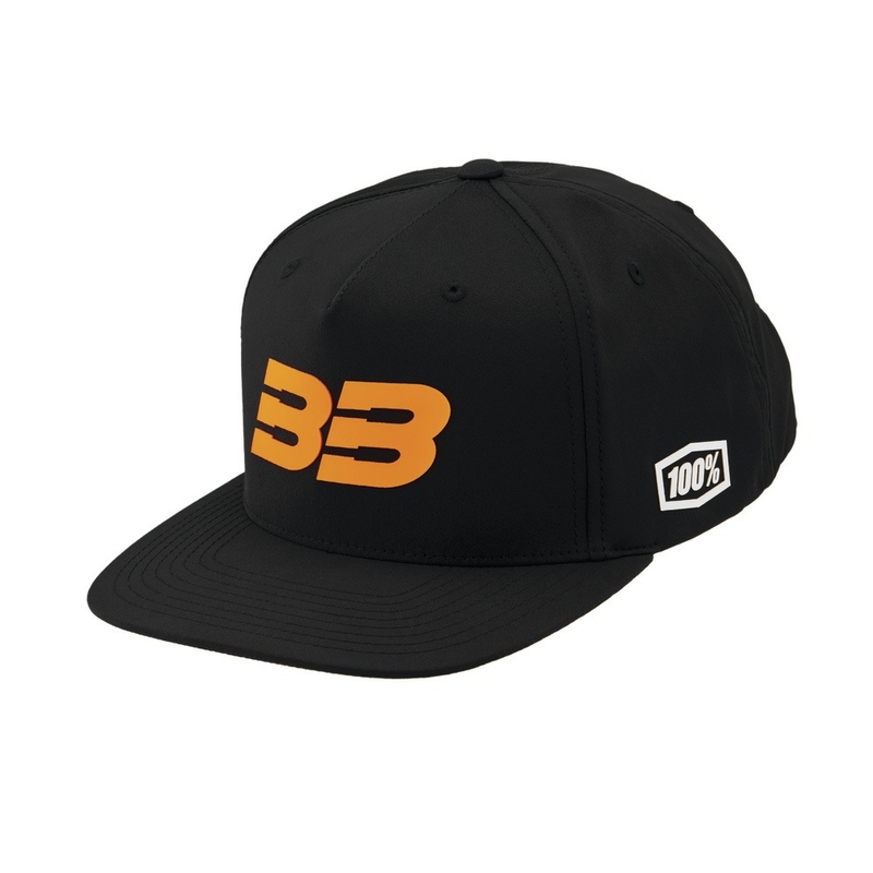 100% BB33 Snapback siltes sapka fekete-narancssárga