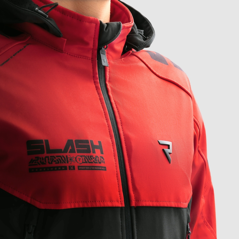 Rebelhorn Slash softshell motoros kabát fekete-piros