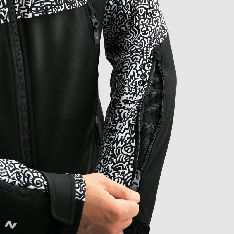 Rebelhorn Slash Noriaki softshell motoros kabát fekete-fehér