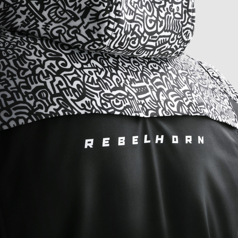 Rebelhorn Slash Noriaki softshell motoros kabát fekete-fehér