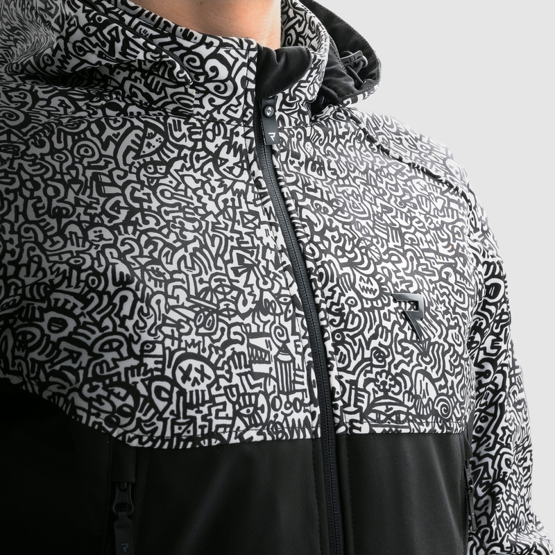 Rebelhorn Slash Noriaki softshell motoros kabát fekete-fehér