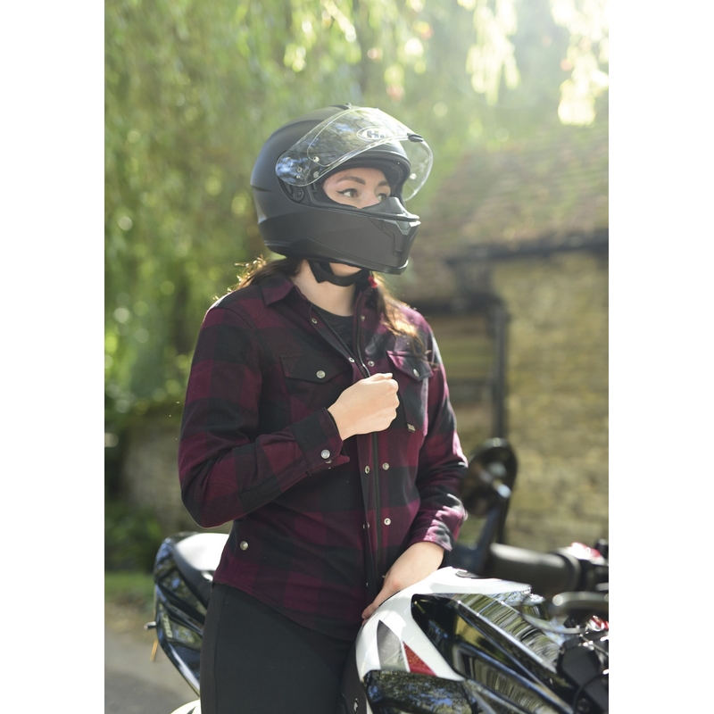Oxford Kickback 2.0 női motoros ing piros-fekete