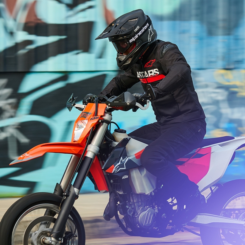 Alpinestars SMX Air motoros kabát fekete-fluo piros